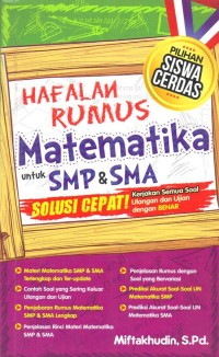 Hafalan Rumus Matematika Untuk SMP & SMA